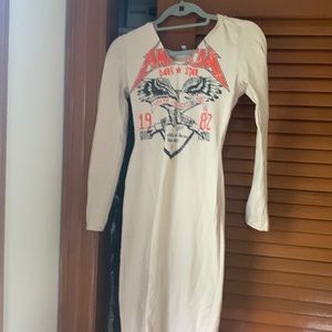 Tight long sleeve hooded dress- fun for a summer night.Worn once.cleaned